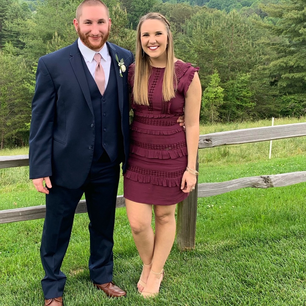 Boutique Cocktail Dress, Dark Plum Size Small